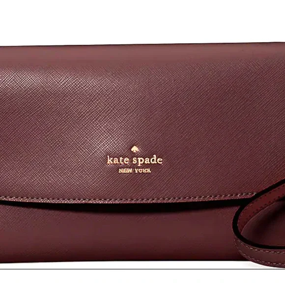 Kate Spade Perry Saffiano Leather Crossbody Bag Wallet Berry NWT K8709 Reg $239 - Picture 5 of 6
